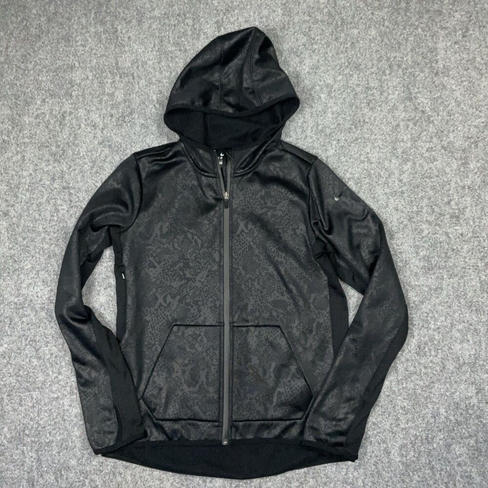 Nike Jacket Womens Size M Black Snake Print Tech Vixen Therma Fit